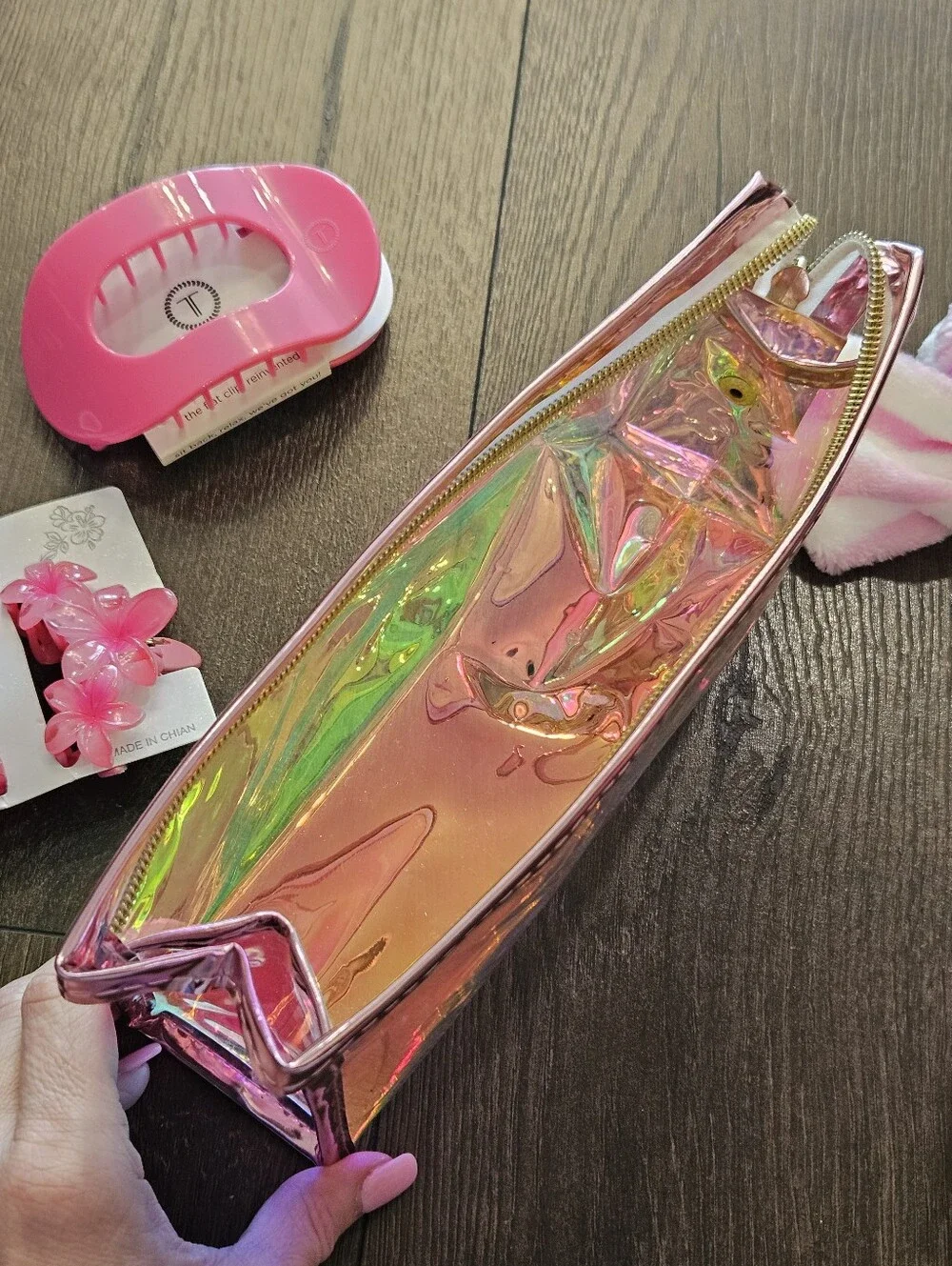 Pink Self Care Beauty Bundle Briogeo Hair Mask Clips Spa Headband Bag